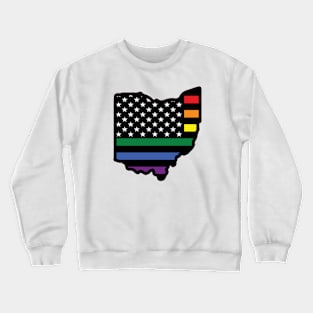 Rainbow Flag Ohio Flag Crewneck Sweatshirt
